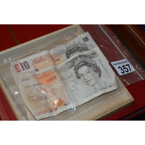 357 - 2 x £10 notes