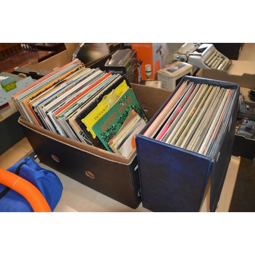 88 - Case & box of records