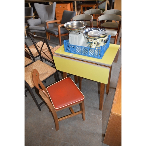 139 - Retro kitchen  table & 2 chairs