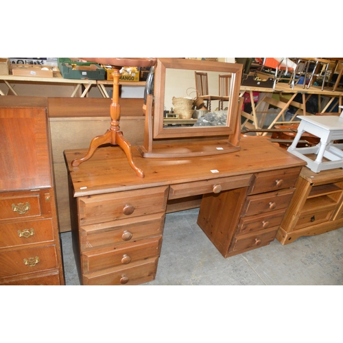 145 - Pine dressing table & mirror