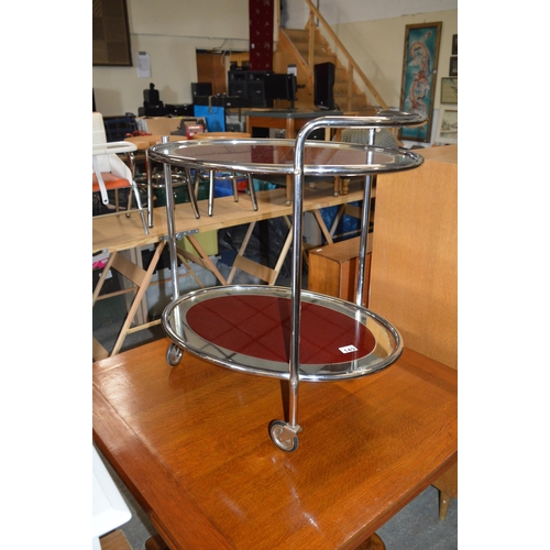 149 - Chrome tea trolley