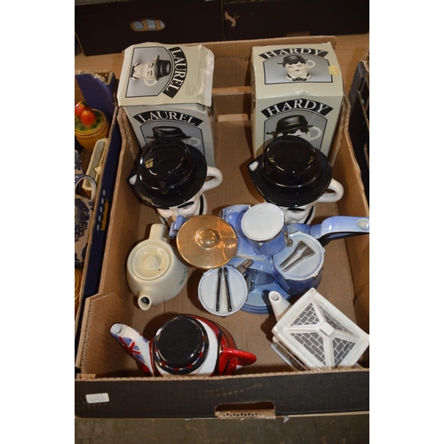 194 - box of collectable teapots