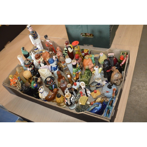 197 - Box of collectable sealed novelty spirit bottles