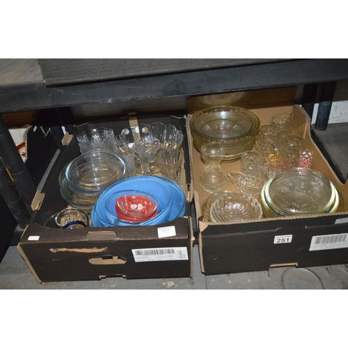 251 - 2 boxes of glassware