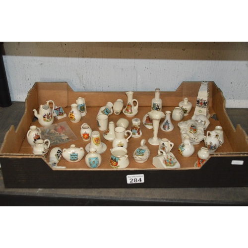 284 - Box of crested china