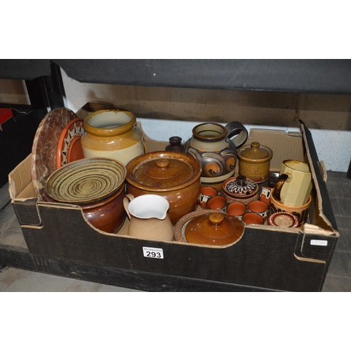 293 - Box of misc pottery items