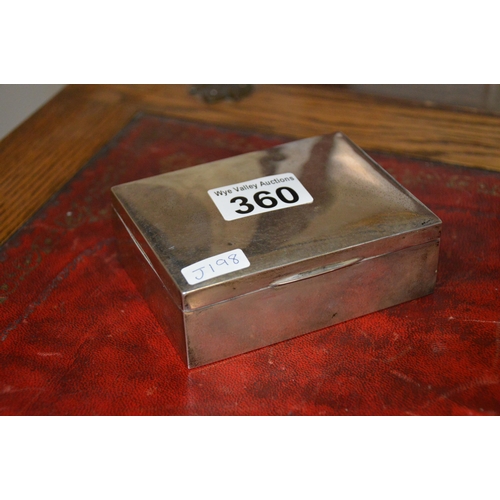 360 - Sterling silver cigarette box