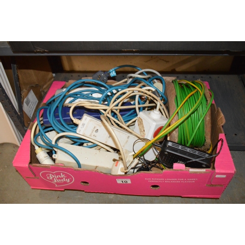 10 - Box of misc electricals