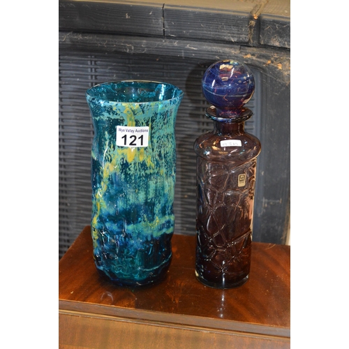 121 - 2 items of Mdina glass