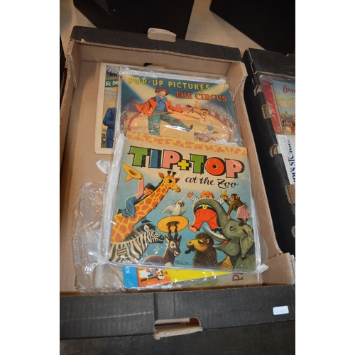 136 - Box of vintage kids pop-up books