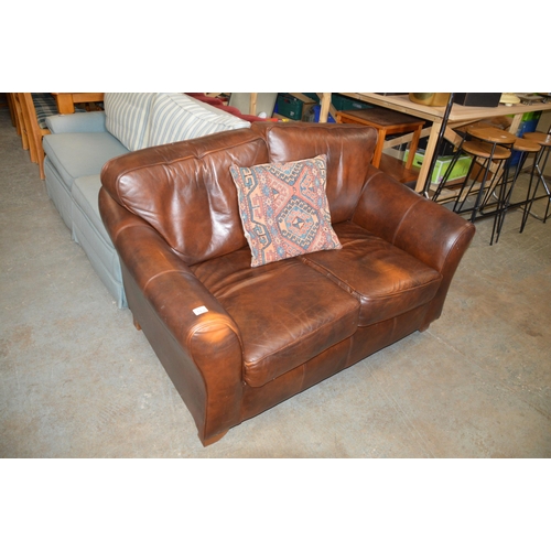 168 - Leather sofa