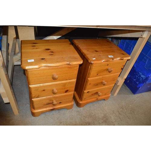 191 - Pair of pine bedsides