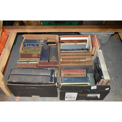 198 - 2 boxes of vintage books