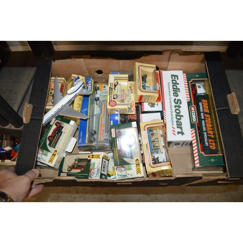 318 - Box of diecast models, Eddie Stobart, etc