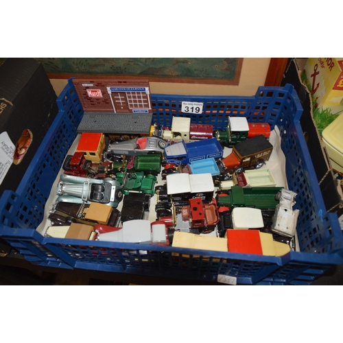 319 - Box of diecast model cars etc