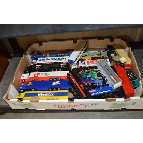 322 - Box of diecast lorries