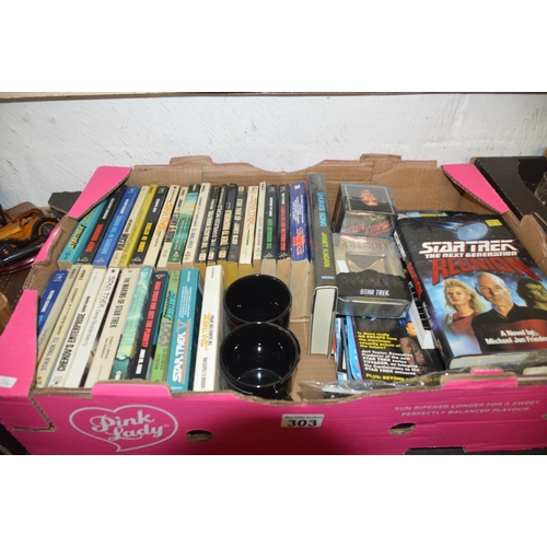 303 - Box of Star Trek books etc