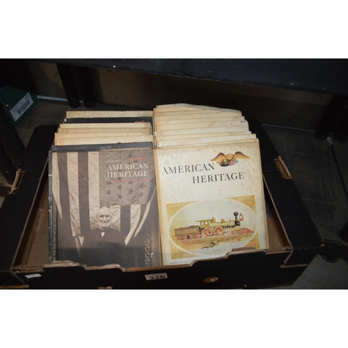 326 - Box of American Heritage books