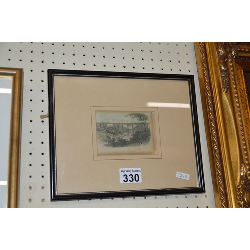 330 - Framed print, Herefordshire rail bridge