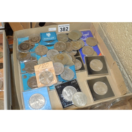 382 - Coins - box of crowns