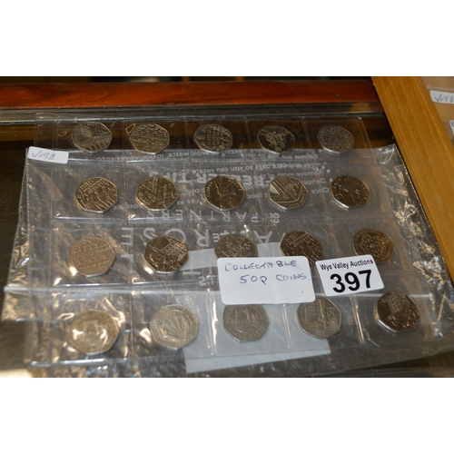 397 - Coins - 20 x collectable 50p