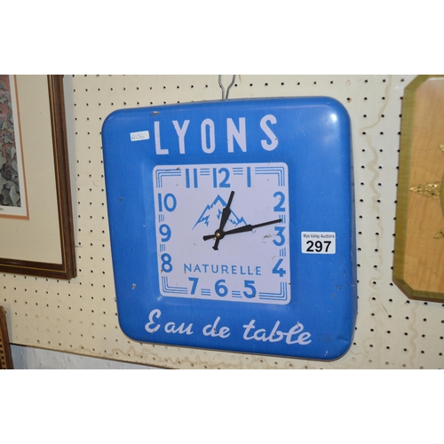 297 - Lyons vintage clock