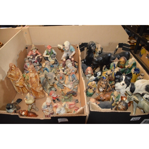 308 - 2 boxes of china figures