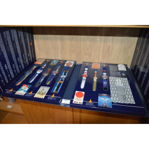 414 - Collectable set of Swatch watches, Olympic Games 1996