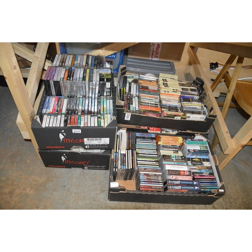 217 - 5 boxes of audio books