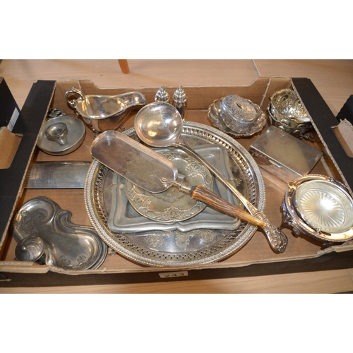 243 - Box of silverplate items