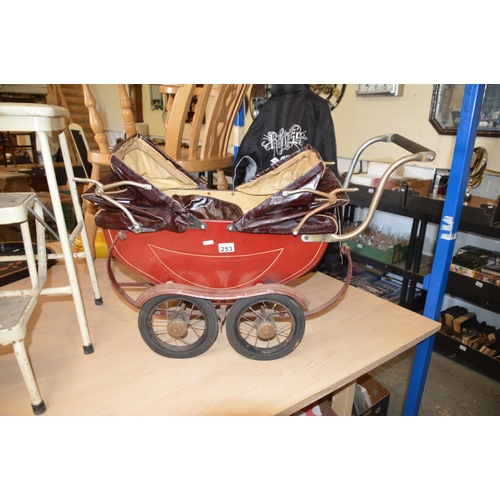 253 - Vintage dolls pram