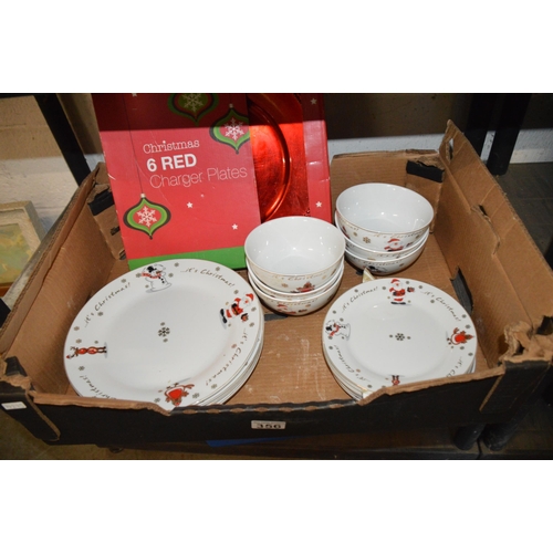 356 - Box of xmas china