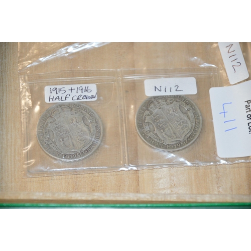 411 - Coins - 2 x silver half crowns