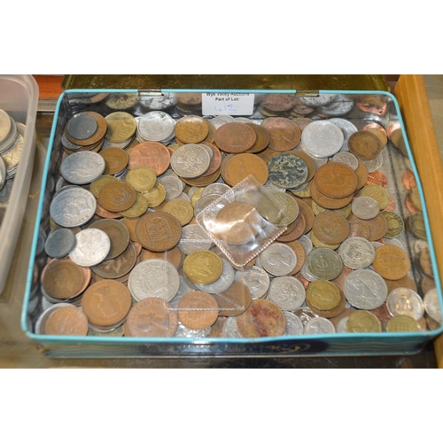 412 - Coins - tin of mixed