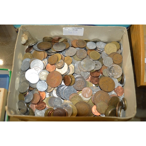 413 - Coins - box of mixed