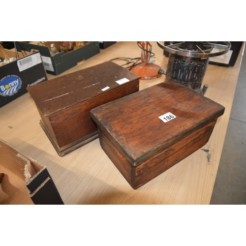 186 - 2 wooden boxes