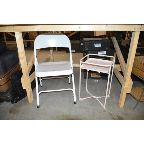 187 - Metal chair & table