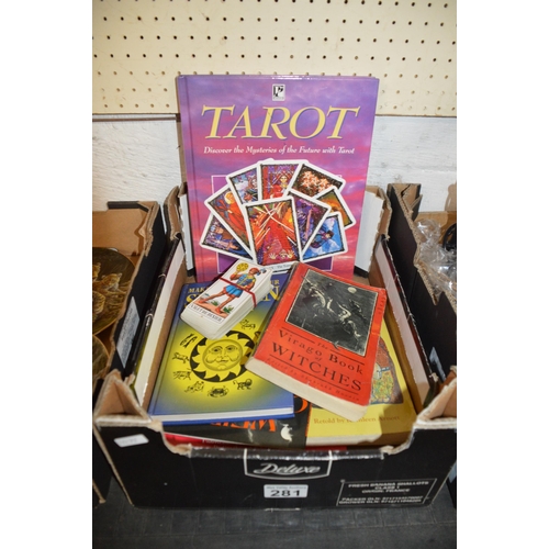 281 - Tarot cards, books etc