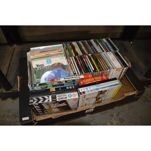 284 - Box of dvds/cds, etc