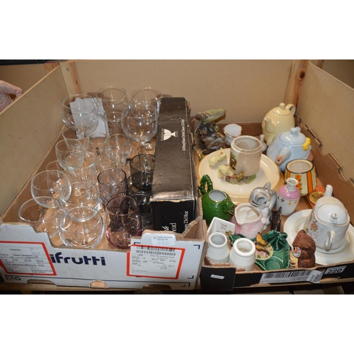 220 - 2 boxes of china & glass