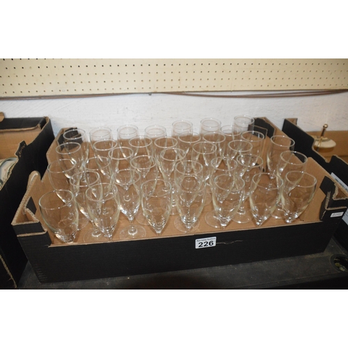 226 - Box of wine glasses