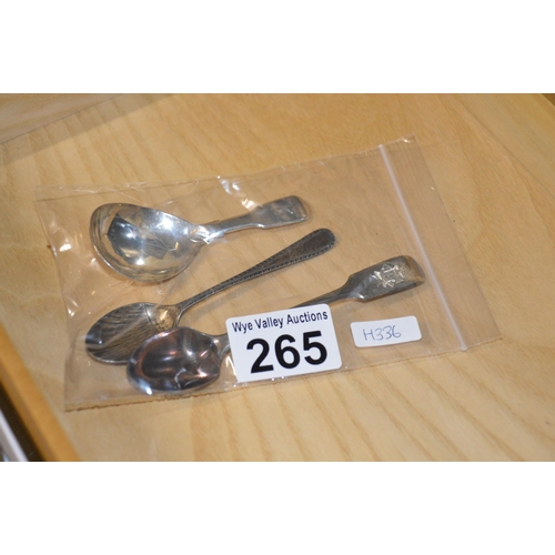 265 - 3 sterling silver spoons