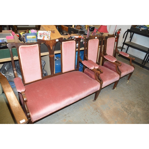 91 - Salon sofa & 2 chairs