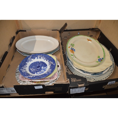 2 boxes of china plates