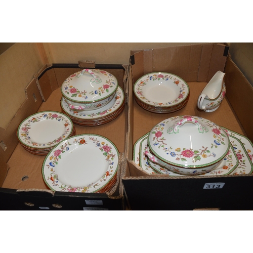 313 - 2 boxes of Spode dinner service