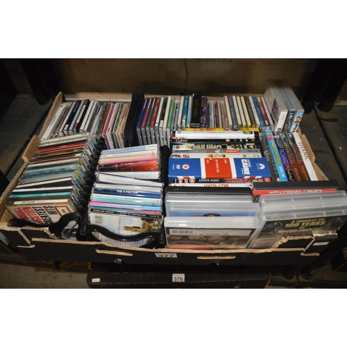 377 - Box of cds/dvds, etc