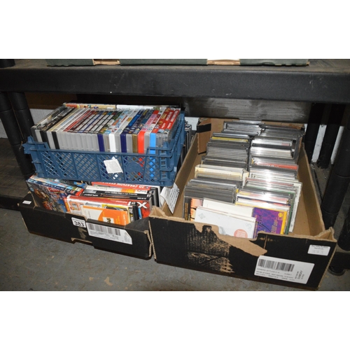 383 - Qty of cds, dvds