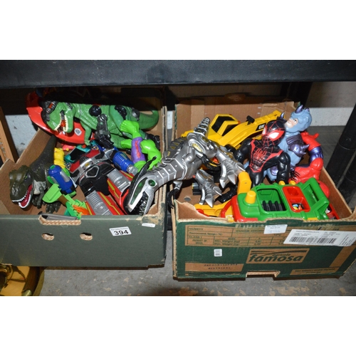 394 - 2 boxes of toys