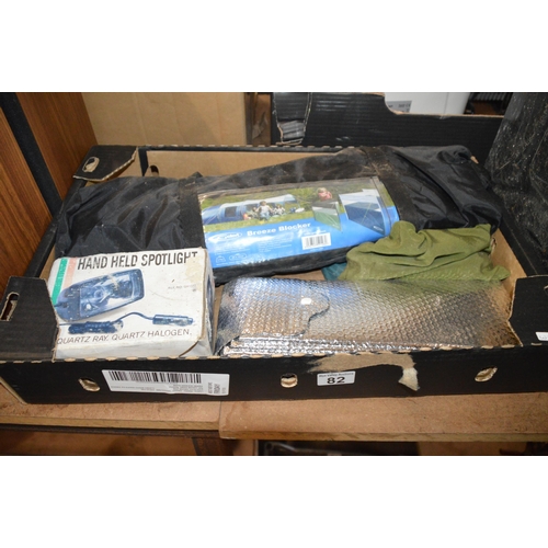 82 - Box of camping items