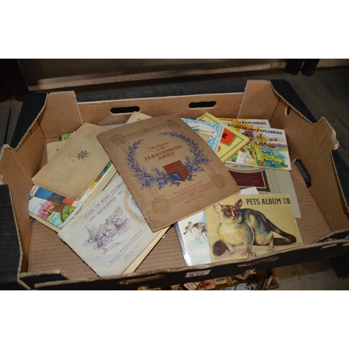 410 - Box of cigarette card albums